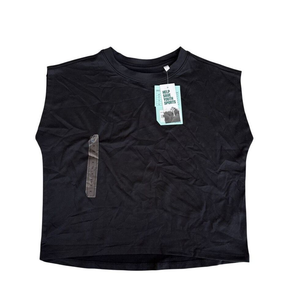 DSG girls performance muscle tank black size M 10-12 NWT